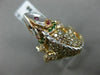 1.34CT FANCY COLOR DIAMOND & MULTI COLOR GEM 18KT WHITE & ROSE GOLD IGUANA RING