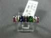 ESTATE 1.09CT DIAMOND & MULTI GEM 14KT WHITE GOLD 3D RAINBOW CHANNEL FUN RING