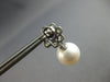 1.1CT DIAMOND & AAA PINK SAPPPHIRE & SOUTH SEA PEARL 14KT WHITE GOLD 3D EARRINGS