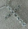 ESTATE .25CT DIAMOND 14KT WHITE GOLD 3D ROUND CLASSIC FLOATING CROSS PENDANT