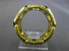 ANTIQUE WIDE .36CT OLD MINE DIAMOND 18KT TWO TONE GOLD OPEN ETERNITY RING #17195