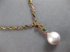 14.85CT DIAMOND & AAA TOURMALINE AAA PINK SOUTH SEA PEARL 18K ROSE GOLD NECKLACE