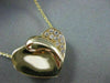 ESTATE LARGE .25CT DIAMOND 14KT YELLOW GOLD HEART PENDANT & CHAIN F/G VS #21961