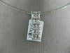 ESTATE .42CT ROUND & BAGUETTE DIAMOND 18KT WHITE GOLD 3 ROW RECTANGULAR PENDANT