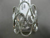 ESTATE LARGE .60CT ROUND DIAMOND 14K WHITE GOLD 3D MULTI WAVE INFINITY LOVE RING