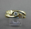 ANTIQUE ROUND DIAMOND 14K YELLOW GOLD RIPPLE SWIRL FILIGREE MENS RING 7MM #11663