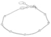 ESTATE .25CT DIAMOND 14KT WHITE GOLD 3D DIAMOND BY THE YARD HEART LOVE BRACELET