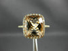 ESTATE LARGE 4.40CT DIAMOND & AAA MORGANITE 14KT ROSE GOLD HALO ENGAGEMENT RING