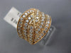 ESTATE LARGE 1CT DIAMOND 14KT ROSE GOLD MULTI ROW INFINITY CRISS CROSS LOVE RING