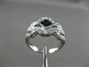 ESTATE WIDE 1.10CT DIAMOND SAPPHIRE 14K WHITE GOLD 3D OPEN FILIGREE PROMISE RING