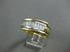 ESTATE WIDE 1.35CT DIAMOND BAGUETTE 18KT W & Y GOLD ANNIVERSARY RING SHARP 10865