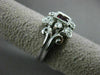 ESTATE 1.05CT DIAMOND & AAA RUBY 18KT WHITE GOLD 3D SQUARE FILIGREE FLORAL RING