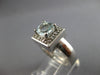 .48CT DIAMOND & AAA AQUAMARINE 14KT WHITE GOLD CUSHION & ROUND ENGAGEMENT RING