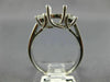 .45CT DIAMOND 14KT WHITE GOLD 3D 3 STONE ROUND SEMI MOUNT ENGAGEMENT RING #18327