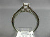 ESTATE .73CT DIAMOND & AAA SAPPHIRE 14KT WHITE GOLD 3D FILIGREE ENGAGEMENT RING