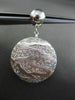 ESTATE LARGE 1.10CT DIAMOND 14KT WHITE GOLD 3D STRIPED CIRCULAR HANGING EARRINGS
