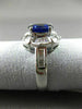 ESTATE WIDE 2.32CT DIAMOND & SAPPHIRE 18K WHITE GOLD 3D FILIGREE ENGAGEMENT RING
