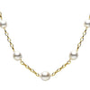 ESTATE AAA SOUTH SEA PEARL 14KT YELLOW GOLD ROUND BY THE YARD TIN CUP NECKLACE