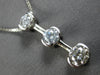 1.20CT DIAMOND 14K WHITE GOLD 3 STONE PAST PRESENT FUTURE FLOATING PENDANT 27833