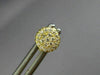 ESTATE SMALL .22CT DIAMOND 18KT YELLOW GOLD 3D ROUND CLUSTER PAVE STUD EARRINGS