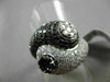ESTATE LARGE 3.00CTW BLACK & WHITE DIAMOND 18KT WHITE GOLD YIN & YANG FUN RING