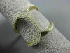 ESTATE LARGE .44CT ROUND DIAMOND 14KT YELLOW GOLD 3D OPEN HEXAGON LOVE RING