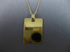 ESTATE 14KT YELLOW GOLD ADAM & EVE HAND ETCHED ENGRAVABLE SQUARE PENDANT #25051
