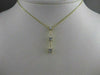 ESTATE .67CT DIAMOND 14K GOLD PAST PRESENT FUTURE 3 STONE PENDANT 16" VVS #13089