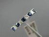 ESTATE .51CT DIAMOND & SAPPHIRE 18KT WHITE GOLD SQUARE WEDDING ANNIVERSARY RING