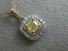 ESTATE .76CT WHITE & FANCY YELLOW DIAMOND 18KT WHITE & ROSE GOLD 3D HALO PENDANT