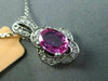 ESTATE .97CT DIAMOND & AAA PINK SAPPHIRE 14KT WHITE GOLD FLOWER FLOATING PENDANT