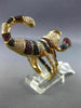 EXTRA LARGE 2.33CT DIAMOND & AAA MULTI GEM 18KT ROSE GOLD LOBSTER SCORPION RING