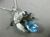 ESTATE 1.56CT DIAMOND & AAA MULTI COLOR GEM 14KT WHITE & BLACK GOLD 3D PENDANT