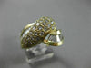 ESTATE WIDE .90CT ROUND & BAGUETTE DIAMOND 14K YELLOW GOLD 3D INFINITY LOVE RING