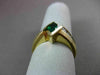 ESTATE 1.10CTW DIAMOND & AAA MARQUISE EMERALD 14KT YELLOW GOLD ENGAGEMENT RING