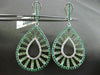 ESTATE LARGE .85CT DIAMOND & MULTI GEM 14KT WHITE GOLD FILIGREE CLIP ON EARRINGS