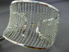 ESTATE WIDE .56CT DIAMOND 14K WHITE GOLD 3D FLEXIBLE BY THE YARD BANGLE BRACELET