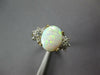 ESTATE 1.67CT DIAMOND & AAA OPAL 14KT 2 TONE GOLD CLASSIC OVAL & ROUND FUN RING