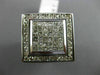 ESTATE MASSIVE 2.36CT DIAMOND 14KT WHITE GOLD 3D SQUARE INVISIBLE MENS RING