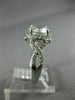 ESTATE 2.93CT AAA WHITE TOPAZ 14KT WHITE GOLD 3D INFINITY LOVE ENGAGEMENT RING