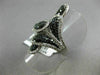 ESTATE MASSIVE 3.13CT WHITE & BLACK DIAMOND 14K WHITE GOLD MULTI LEAF FANCY RING