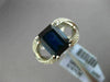 ESTATE LARGE 3.70CT DIAMOND & SAPPHIRE 18KT WHITE GOLD INFINITY ENGAGEMENT RING