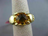 ESTATE LARGE 3.06CT DIAMOND & AAA CITRINE 14K YELLOW GOLD 3D MESH FLEXIBLE RING