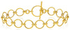 ESTATE 14KT YELLOW GOLD 3D MULTI CIRCULAR LOVE KNOT FLEXIBLE TOGGLE BRACELET
