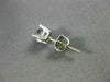 ESTATE 1.0CT PRINCESS CUT DIAMOND 14K WHITE GOLD 3D CLASSIC STUD EARRINGS #15550
