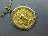 ESTATE 14KT YELLOW GOLD HANDCRAFTED CONFIRMATION FLOATING PENDANT & CHAIN #24988