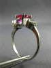 ESTATE 1.87CT DIAMOND & AAA RUBY 14KT WHITE GOLD ENGAGEMENT RING #26447