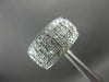 ESTATE WIDE .65CT DIAMOND 14KT WHITE GOLD MULTI CROSS WEDDING ANNIVERSARY RING