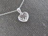 ESTATE .28CT DIAMOND 14KT WHITE GOLD 3D CLUSTER INVISIBLE HEART FLOATING PENDANT