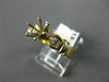 ESTATE .35CT DIAMOND 14KT 2 TONE GOLD BAGUETTE SEMI MOUNT ENGAGEMENT RING #22412